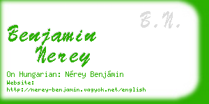 benjamin nerey business card
