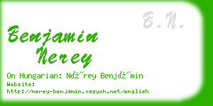 benjamin nerey business card